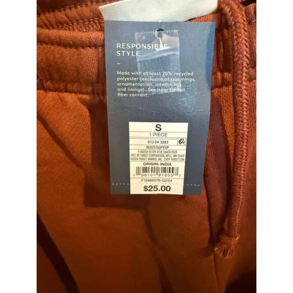 Womens Leisure Studio Mid-Rise Essential Joggers - Universal Thread Rust S - Picture 3 of 3